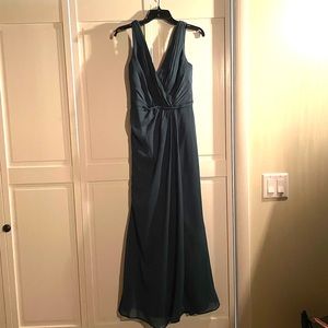 David’s bridal dress. Forest green. Hemmed 65in